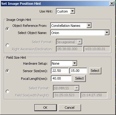 Unimap :: Set image hint (position/instruments)