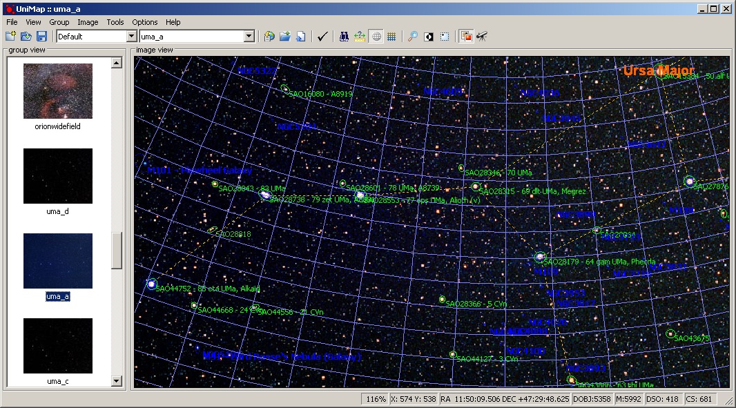 ursa major constellation. Ursa Major detection with grid